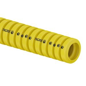 Eletroduto Corrugado Flexível Amarelo PVC Tigre 32mm 25m (Rolo)