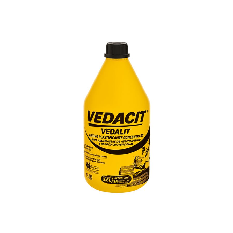Aditivo Plastificante Vedalit 3,6L Vedacit 121854