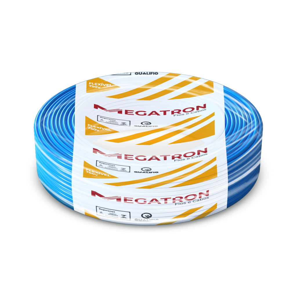 Cabo Flex 4,0mm AZ 750V 100mts - Megatron