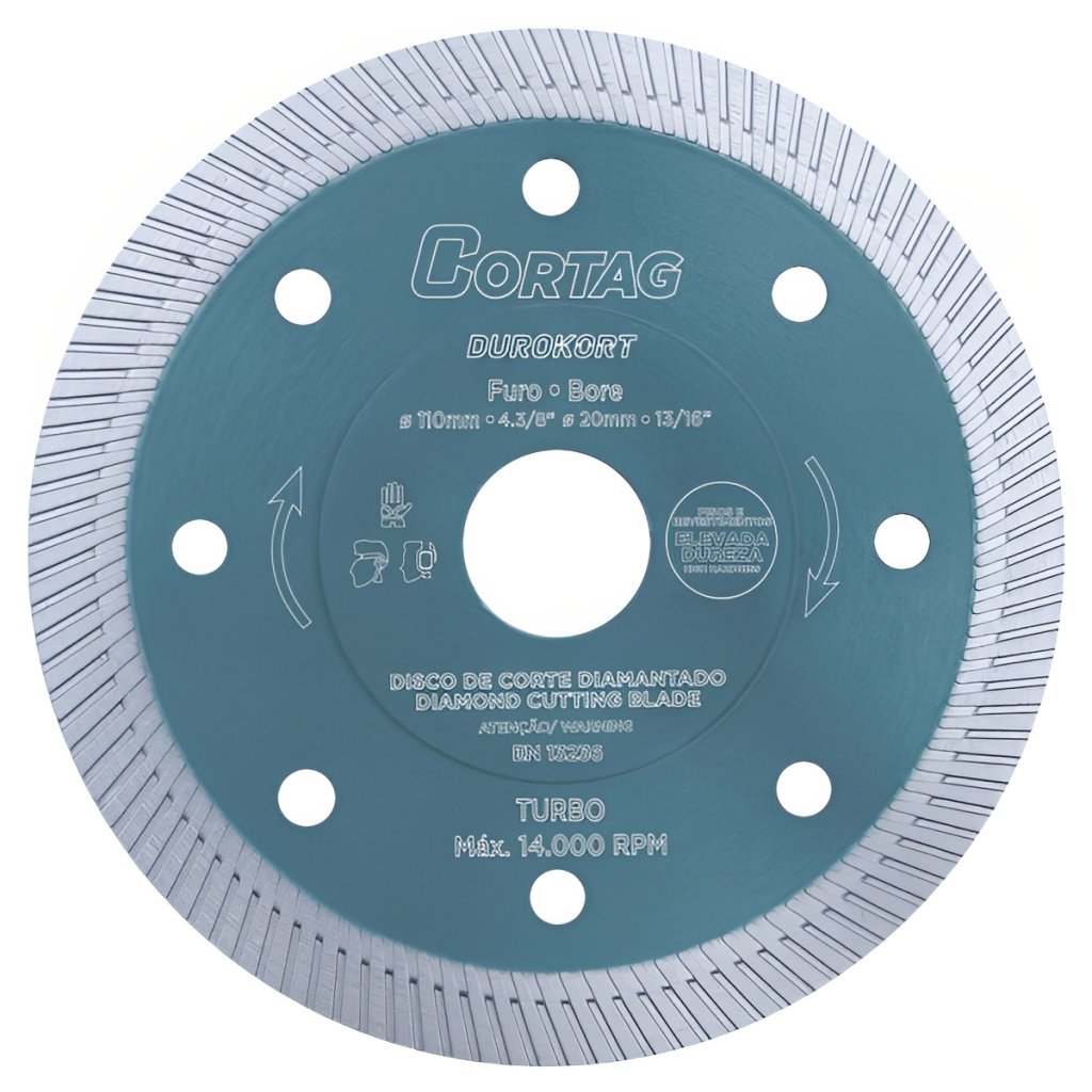 Disco Diamantado 110mm Porcelanato Turbo Cortag 4.3/8 60863