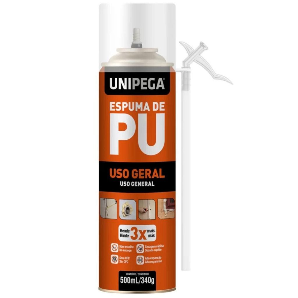 Espuma Expansiva de PU Profissional LT 500ml - Unipega