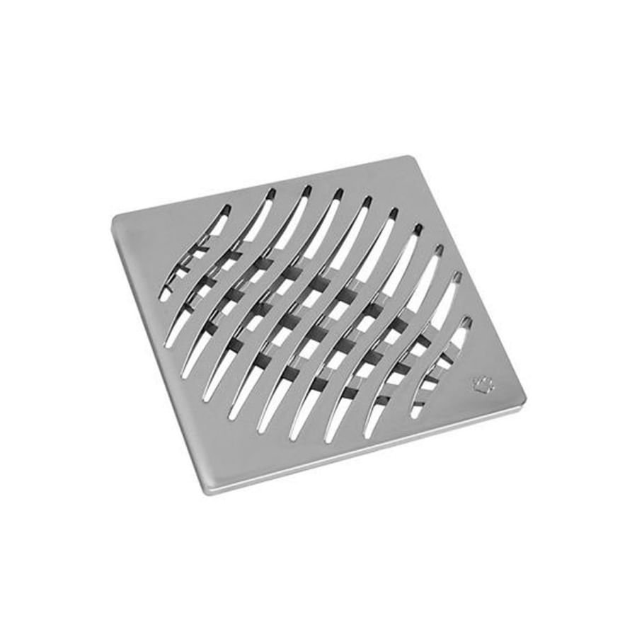 Grelha Quadrada Cromada 100mm - Tigre