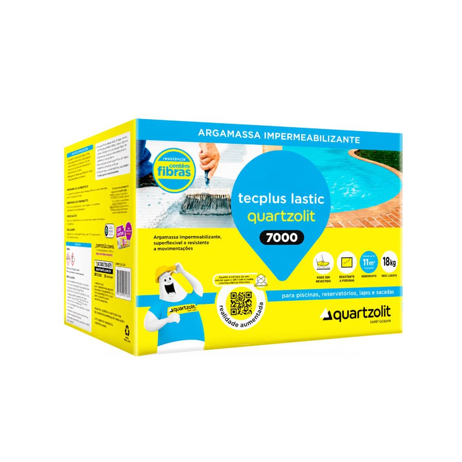 Impermeabilizante Cimentício - Tecplus Lastic 7000 Cx 18kg - Quartzolit