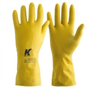 Luva Latex Amarela T. 09-g - Kalipso