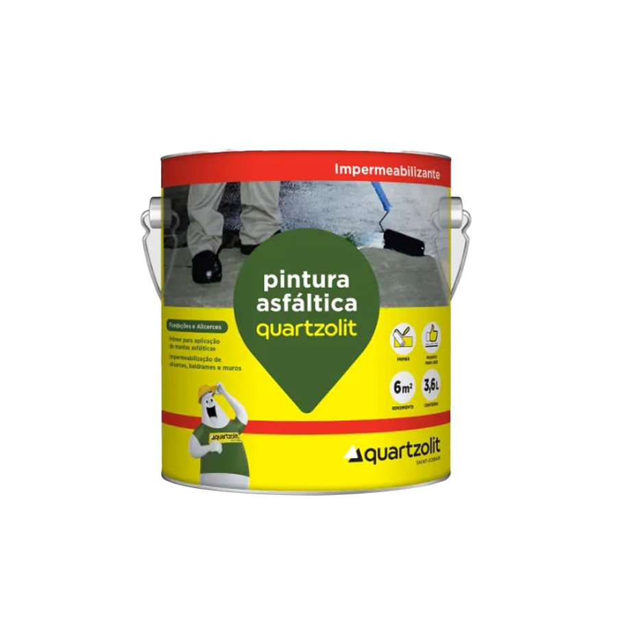 Pintura Asfaltica Solvente - GL 3,6L - Quartzolit