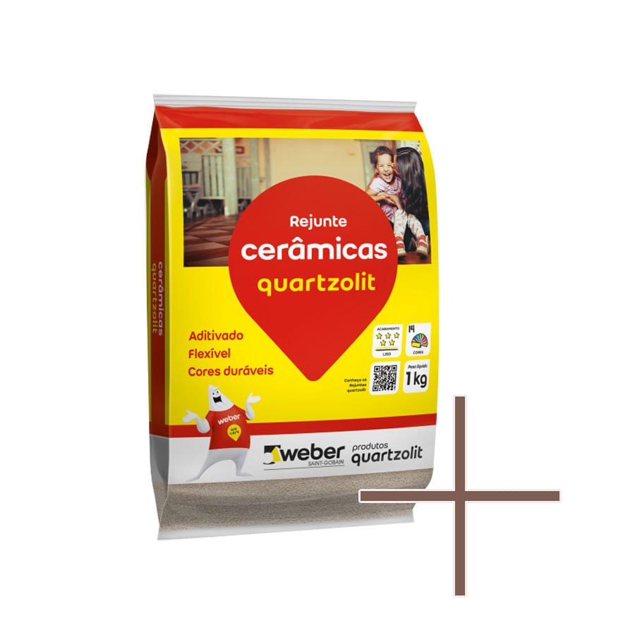Rejunte Ceramicas Marrom Cafe 1kg - Quartzolit