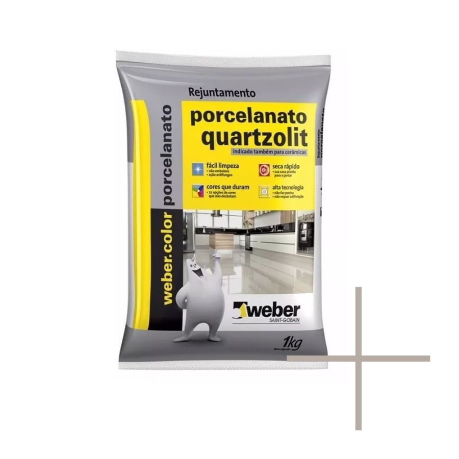 Rejunte Porcelanatos Corda 1kg - Quartzolit