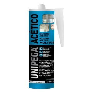 Silicone Acetico Multiuso Branc Cartucho 250ml -  Unipega