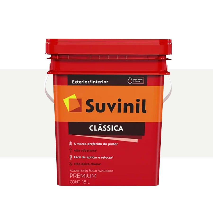 Tinta Suvinil Toque Fosco - Classica Branca -  18L